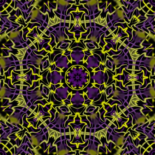 Yellow And Purple Kaleidoscope