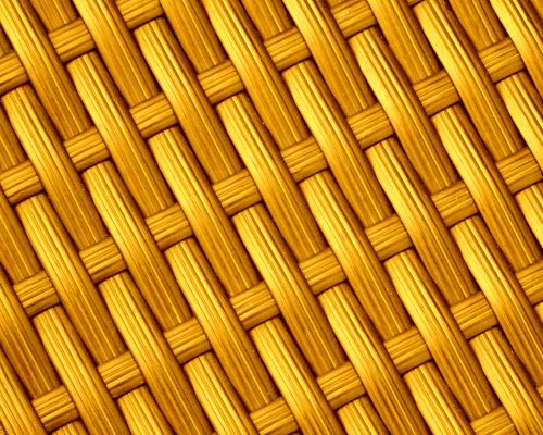 Yellow Basket Weave Background