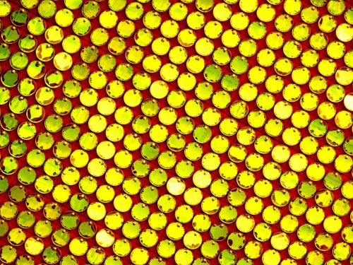 Yellow Circular Pattern Background