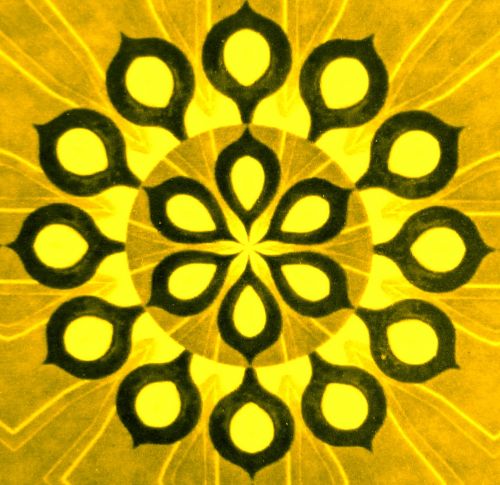 Yellow Circular Pattern Background