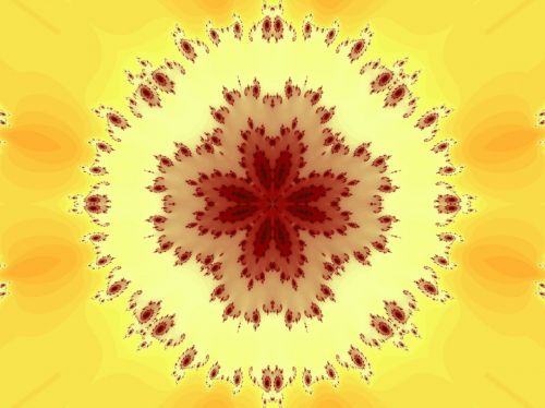 Yellow Digital Kaleidoscope