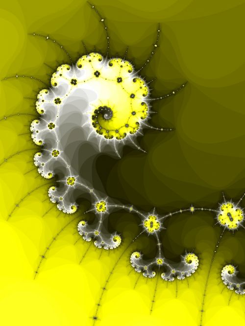 Yellow Fractal Spiral