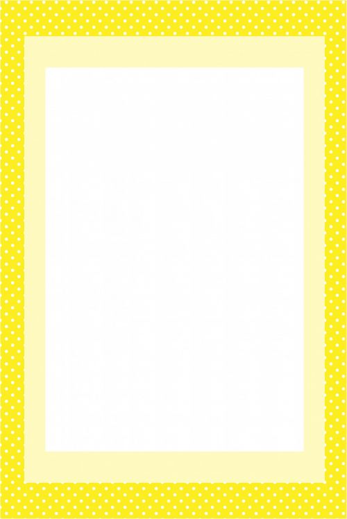 Yellow Invitation Card Frame