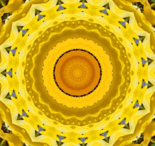 Yellow Kaleidoscope Background