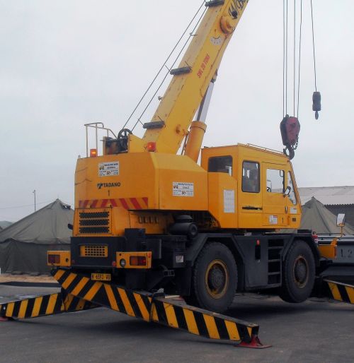 Yellow Mobile Crane