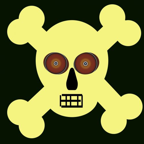 Yellow Scull And Bones