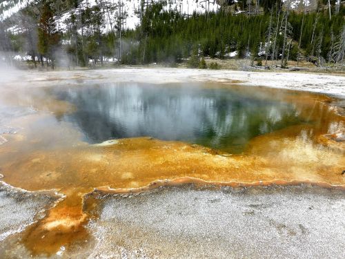 yellow stone national park geyser