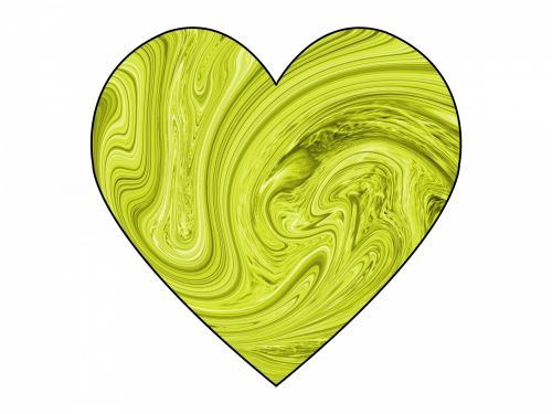 Yellow Swirl Heart 2