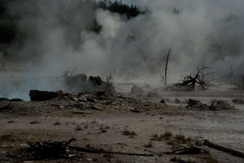 yellowstone hot springs landscape
