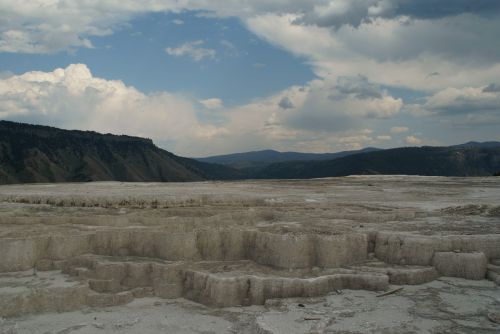 yellowstone hot springs landscape