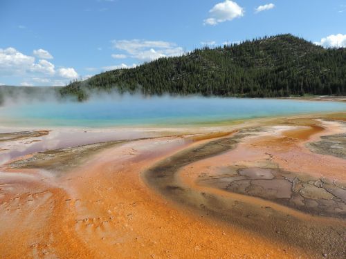 yellowstone hot springs grand prismatic spring