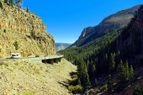 yellowstone's golden gate  canyon  highway