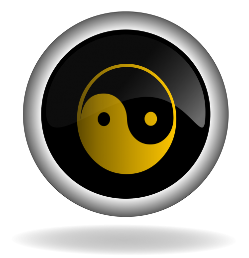 yin and yang button icon