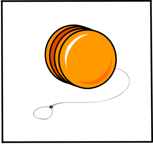 yo-yo toy orange
