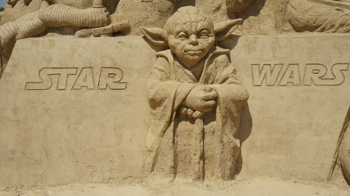 yoda star wars sand