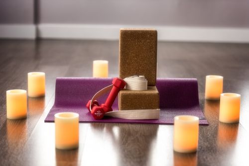 yoga candle block