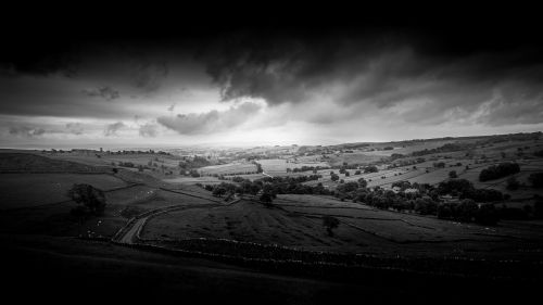 yorkshire landscape black and white