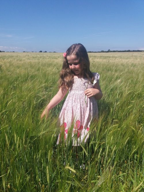 young girl field