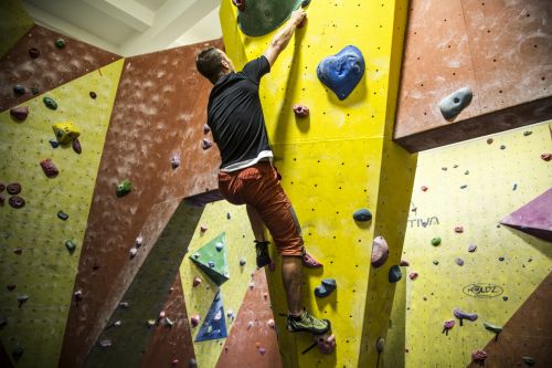 Young Man&#039;s Climbing