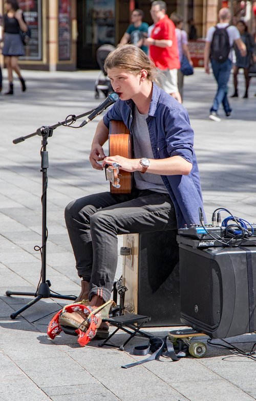 young people  street  musician