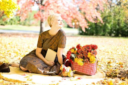 young woman fall autumn