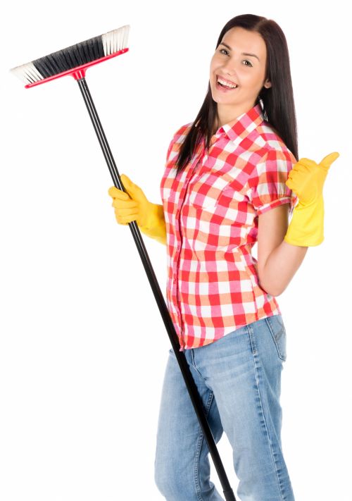 Young Woman Cleaning