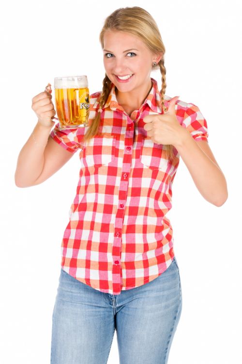 Young Woman With Beer