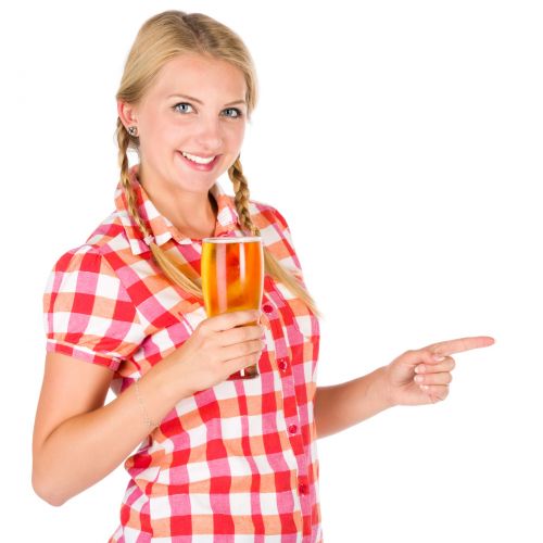 Young Woman With Beer