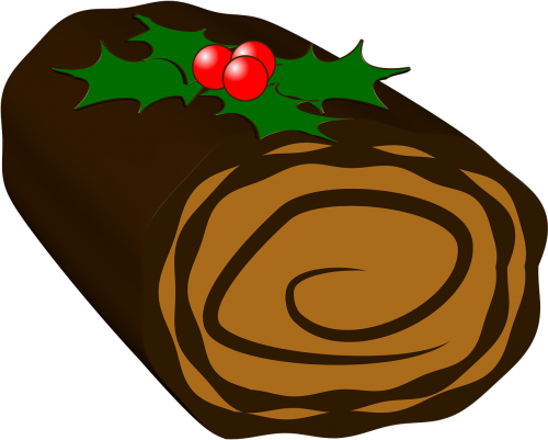 yule log cake christmas