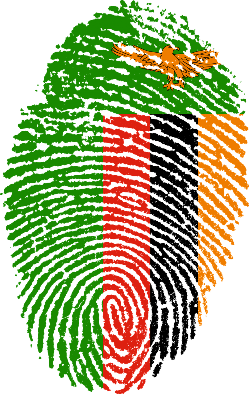 zambia flag fingerprint