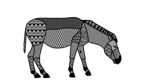 zebra pattern outline