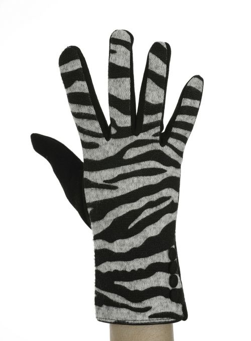 zebra black glove