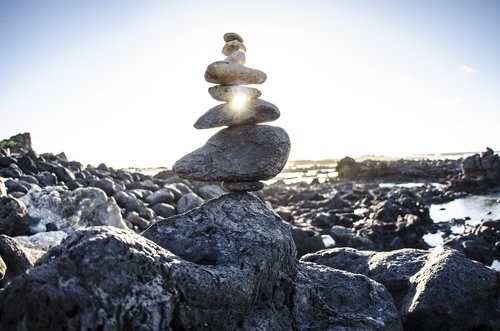 zen  rock cairn  rocks