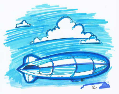 zeppelin airship sketch