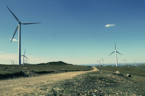 zhangbei grasslands road windmill