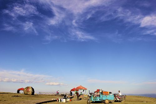 zhangbei grasslands road blue sky
