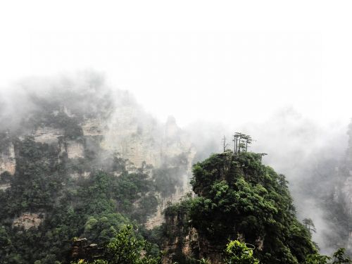 zhangjiajie clouds summer hill
