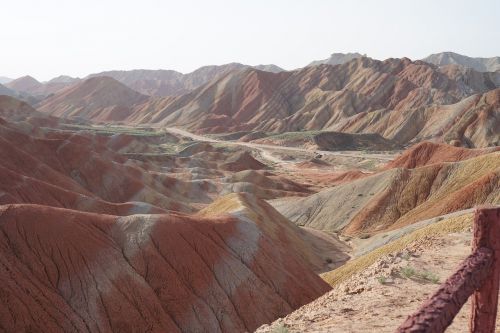 zhangye early in the morning colorful danxia