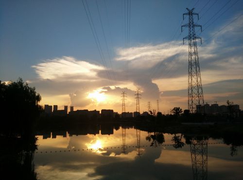 zhijiang college of zhejiang university of technology lake view sunset