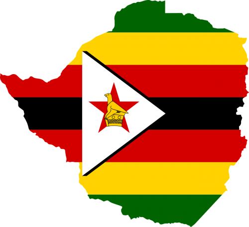 zimbabwe flag map