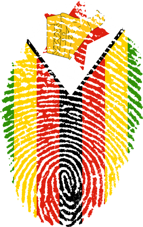 zimbabwe flag fingerprint