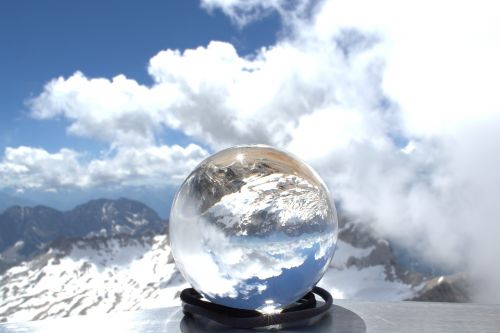 zugspitze globe image glass ball