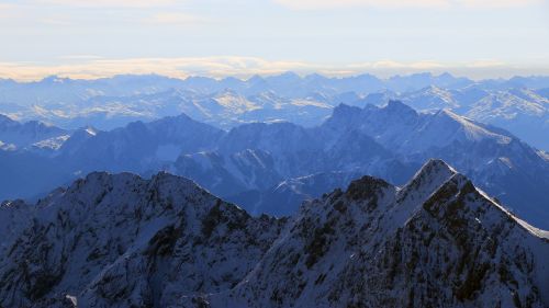 zugspitze panorama sunshine