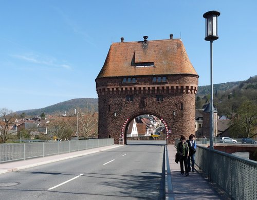 zwillingstor  main bridge  miltenberg